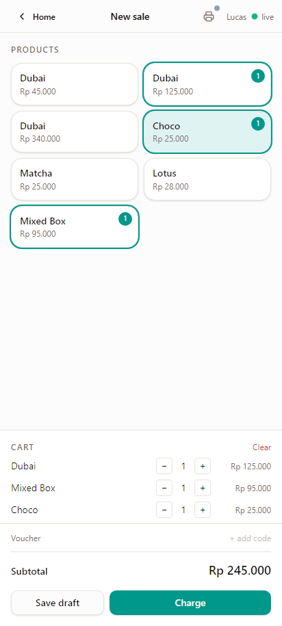Sale cart